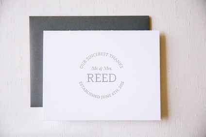 Elegant wedding thank you cards