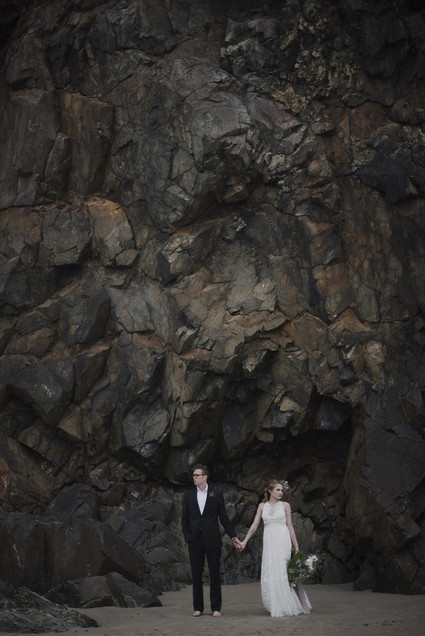 Oregon beach wedding