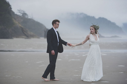 Oregon beach wedding