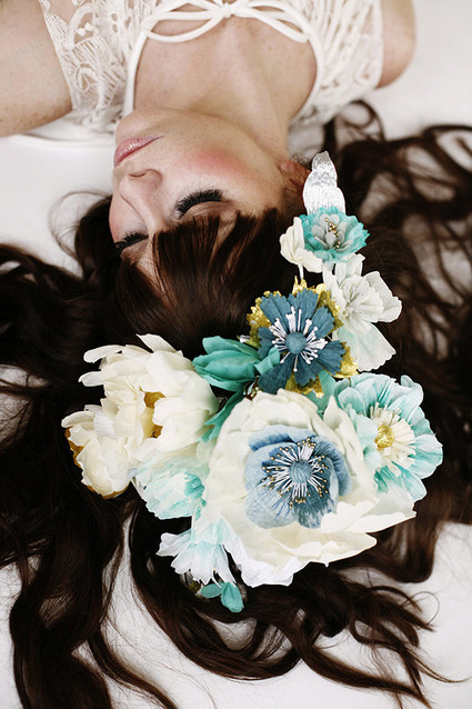 Paper flower headpiece