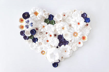 Paper flower heart