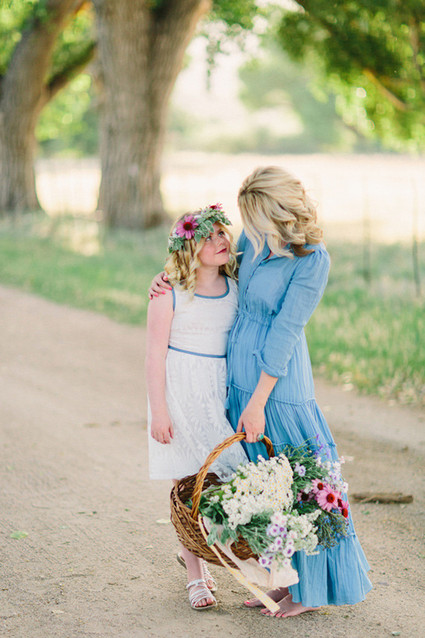 Mother daughter wildflower photos