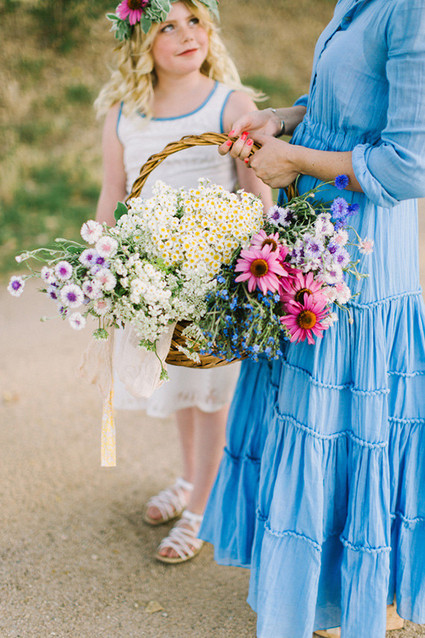 Mother daughter wildflower photos