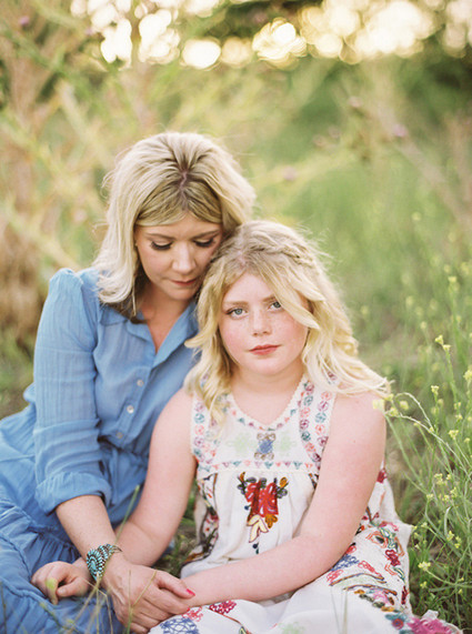 Mother daughter wildflower photos