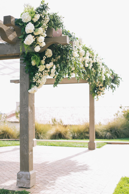 White floral arbor