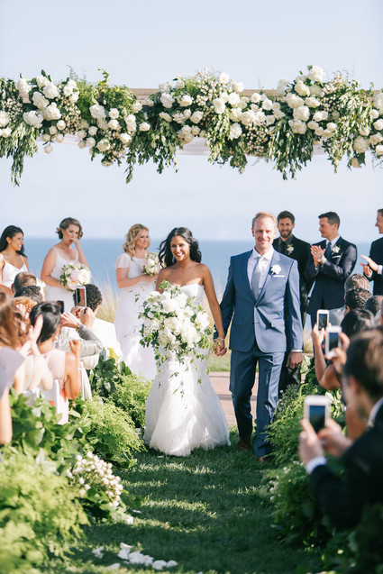 White floral arbor