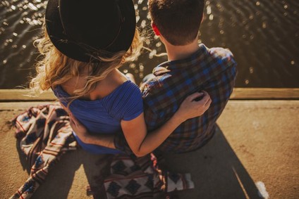 Maryland beach campground engagement portrait
