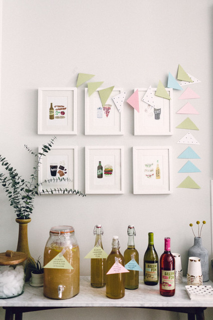 Geometric girl baby shower Inspiration