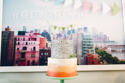 Geometric girl baby shower