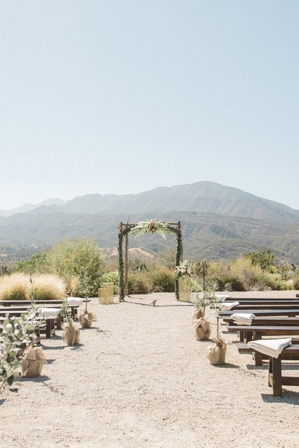 Rustic Ojai ranch wedding ceremony