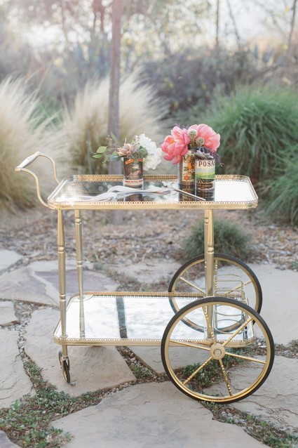 Gold bar cart