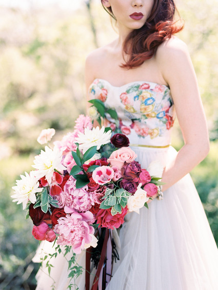 Whimsical wedding bouquet