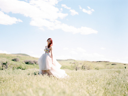 Outdoor bridal portrait