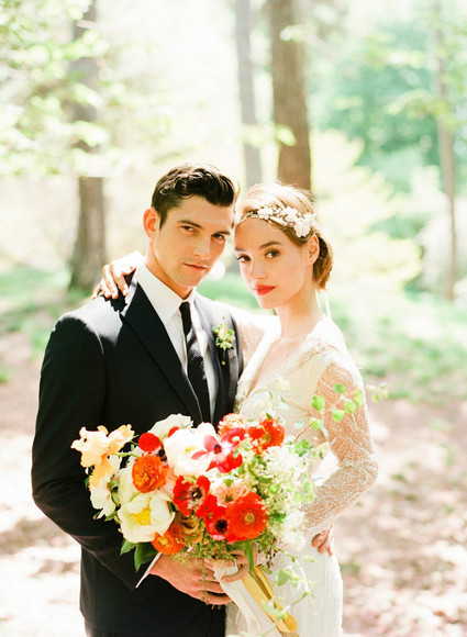 Central park wedding portrait