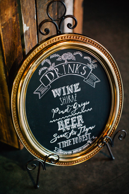 Chalkboard wedding signage