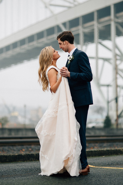 Outdoor wedding portrait