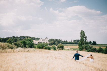 French Chateau wedding portrait
