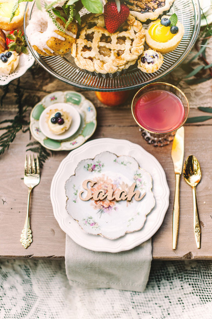 Wood laser cut escort card