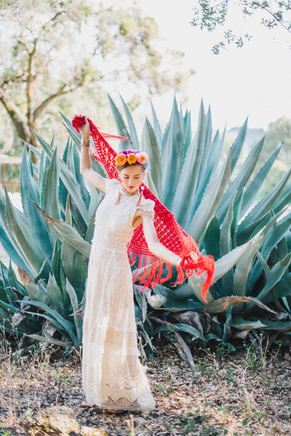 Outdoor bridal portrait
