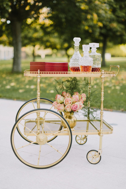 Gold bar cart