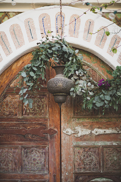 Bohemian ceremony backdrop