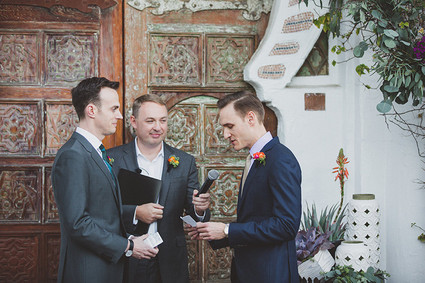 Bohemian ceremony backdrop