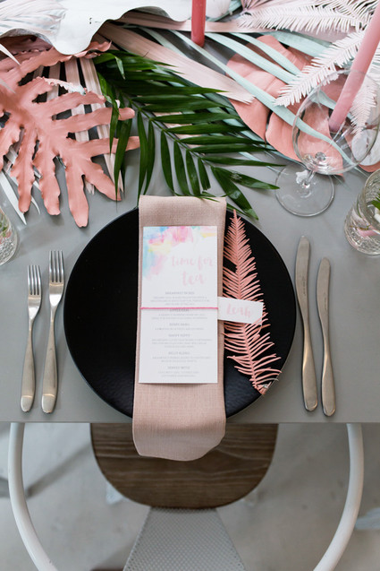 Tropical pastel baby shower