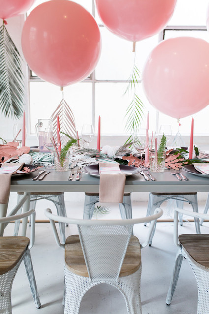 Tropical pastel baby shower