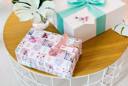 Tropical pastel baby shower