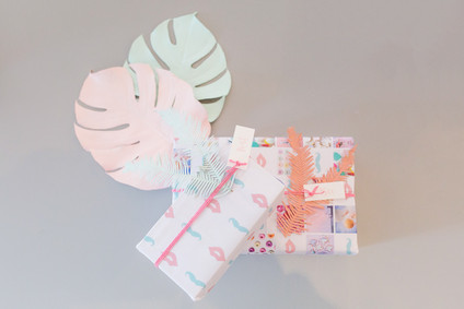 Tropical pastel baby shower