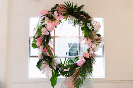 Tropical pastel baby shower