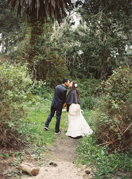 Outdoor wedding portrait