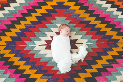 Newborn photos and geo rug