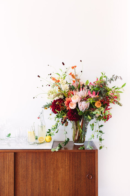 Summer entertaining floral arrangement