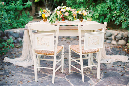 Summer wedding tablescape