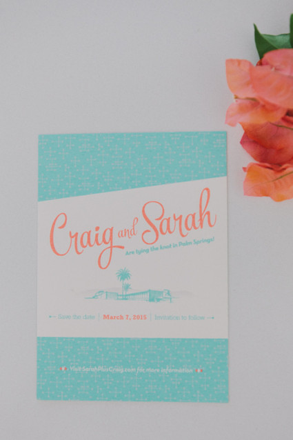 Retro wedding invitation