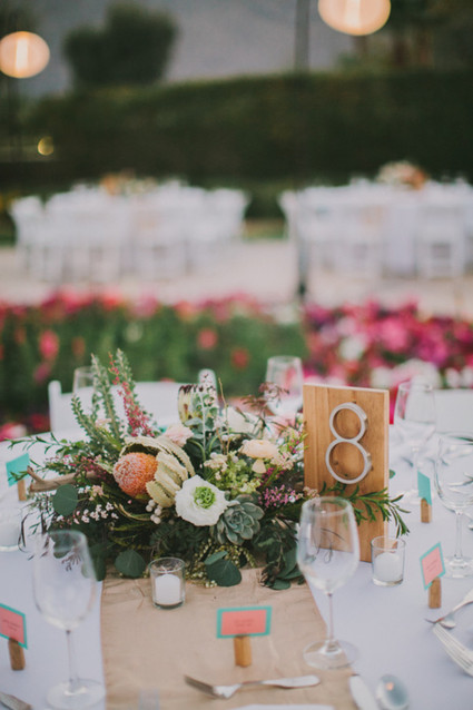 Rustic wedding table number