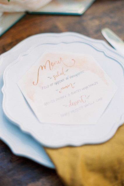 Watercolor menu