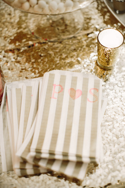 Monogramed dessert bags Inspiration