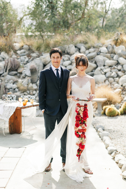 Bohemian wedding portrait