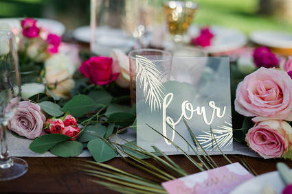 Gold calligraphy table number