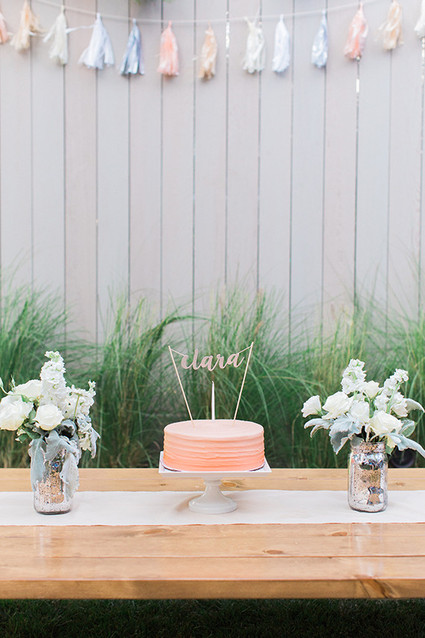 White and pink 1st birthday for Clara Wedding Inspiration
