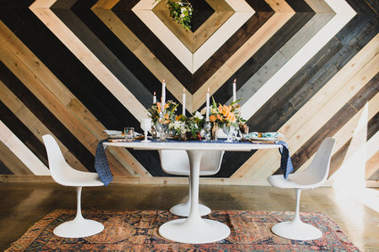 Retro geometric wedding tables cape
