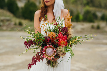 Bohemian wedding bouquet