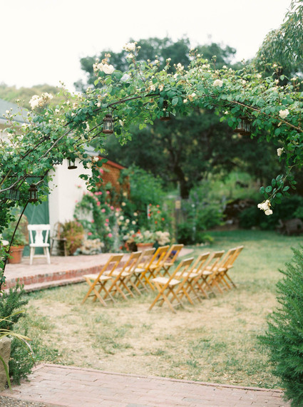 Garden wedding ceremony