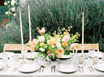 Garden wedding tablescape
