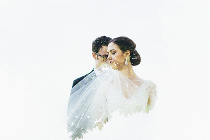 Outdoor wedding portrait