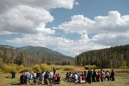 Outdoor colorado wedding ceremony
