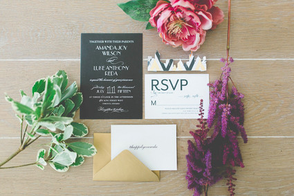 Modern wedding invitation suite