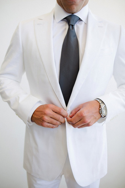 White grooms suit
